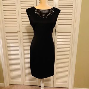 Covington Black Bodycon Dress With Silver Studs- 8